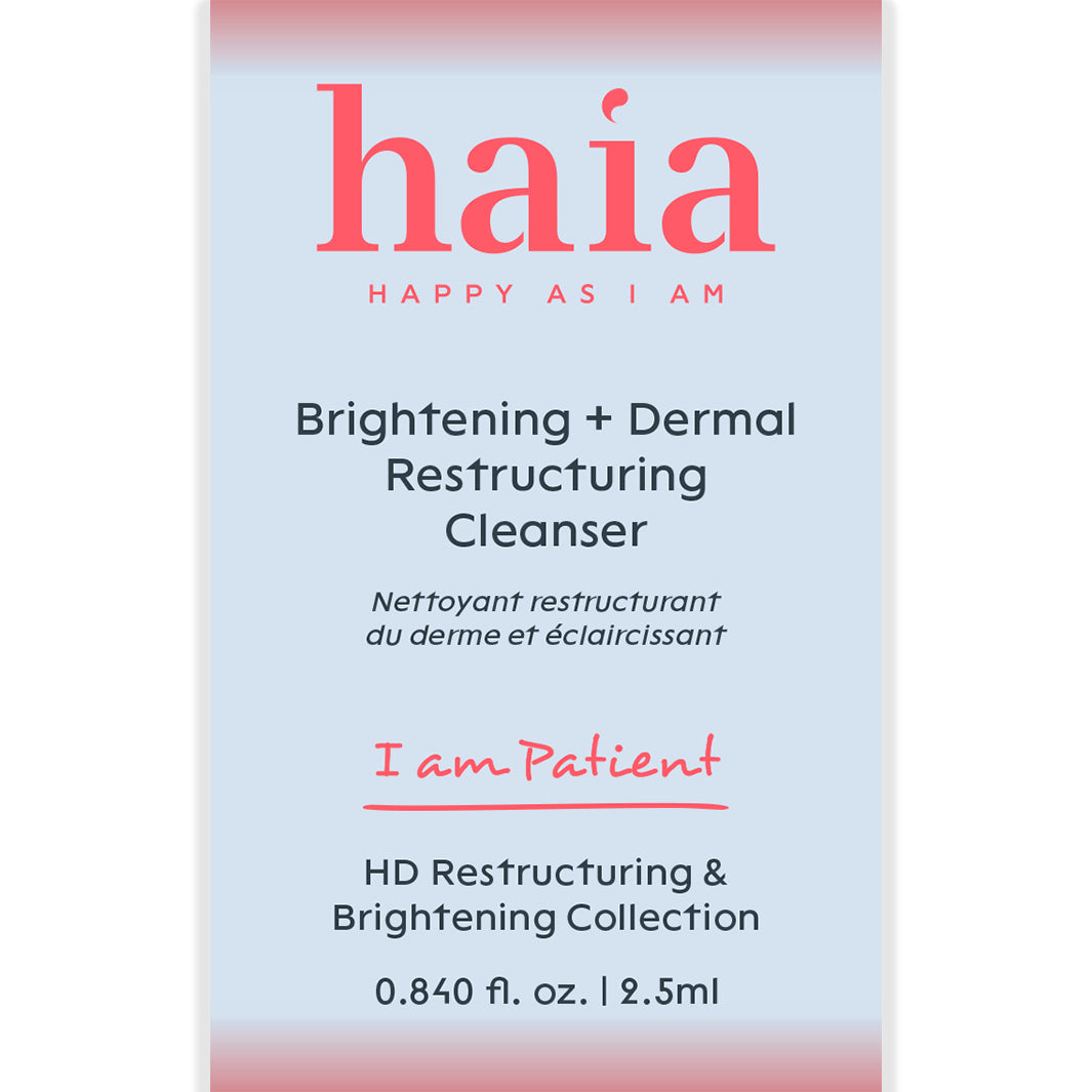haia "I am Patient" Brightening + Dermal Restructuring Cleanser - Certified Cosmos Organic - Sample Size