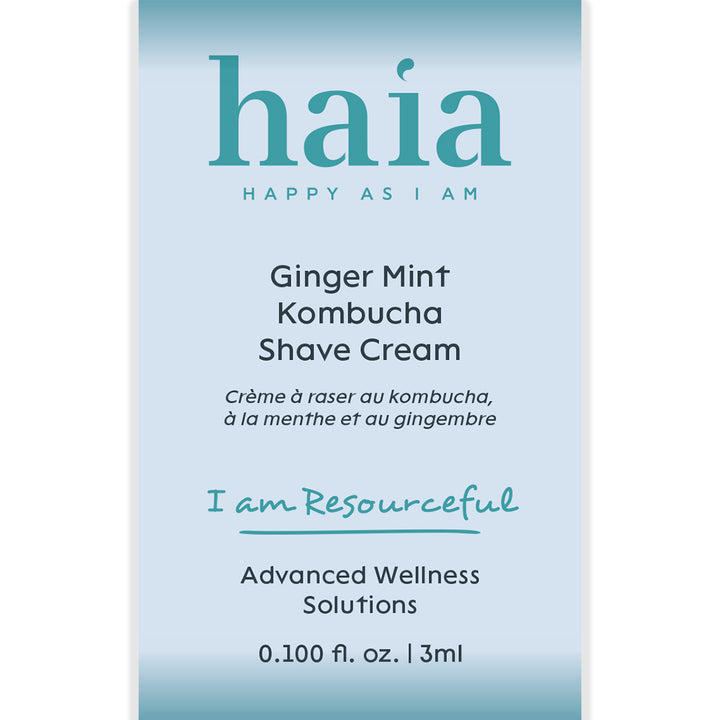 haia "I am Resourceful" Ginger Mint Kombucha Shave Cream - Certified Cosmos Organic - Sample Size
