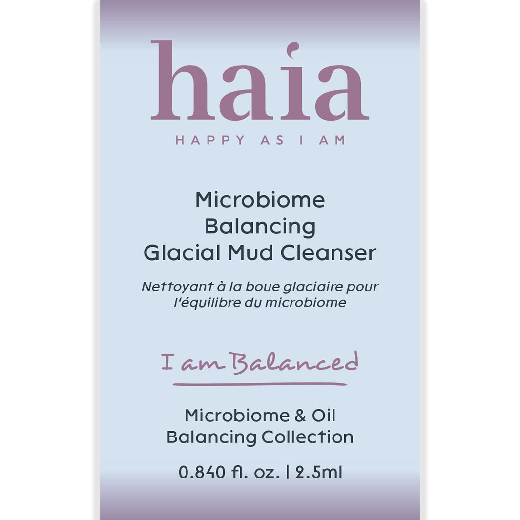 haia "I am Balanced" Microbiome Balancing Glacial Mud Cleanser - Certified Cosmos Organic - Sample Size