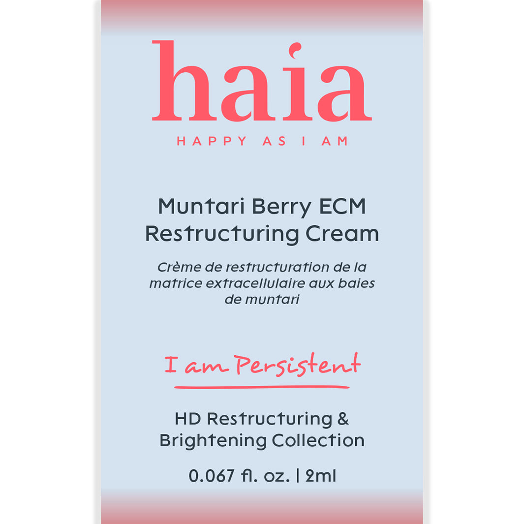 haia "I am Persistent" Muntari Berry ECM Restructuring Cream - Certified Cosmos Organic - Sample Size