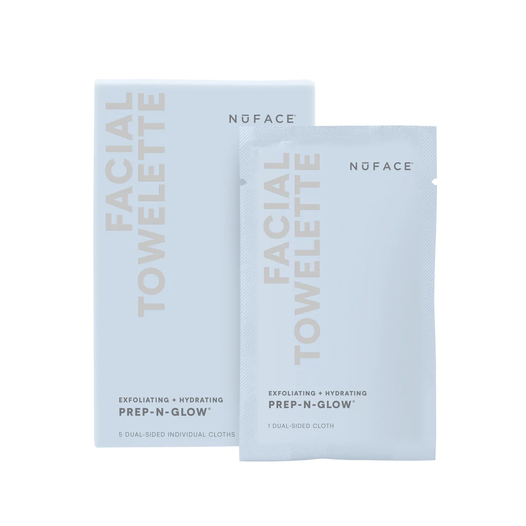 NuFACE Prep-N-Glow Exfoliating & Hydrating Facial Wipes